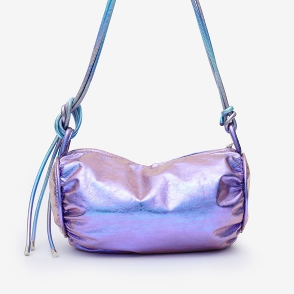 ISABEL MARANT BAG PURPLE METALLIC LEATHER BNWT HTF SOLD OUT EVERYWHERE - Picture 4 of 14